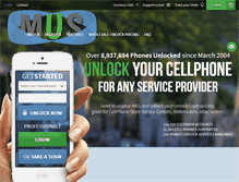 Tablet Screenshot of mobileunlocksolutions.com